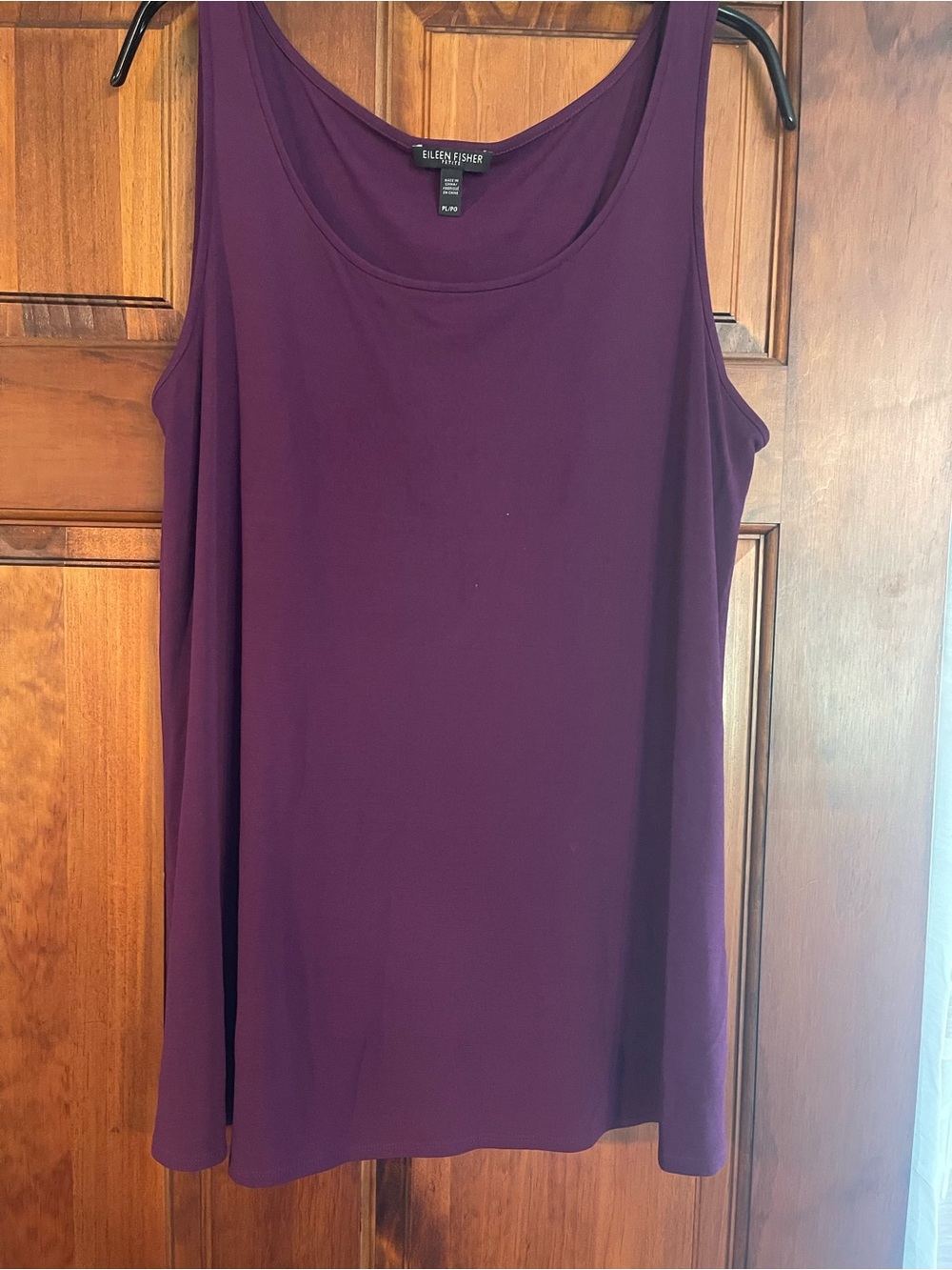 Eileen Fisher Deep Plum Scoop Neck Tank